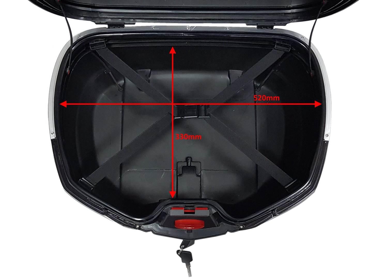 Kufer Centralny Hf E68 Black 48L Światło Stop Led - zdjęcie 7