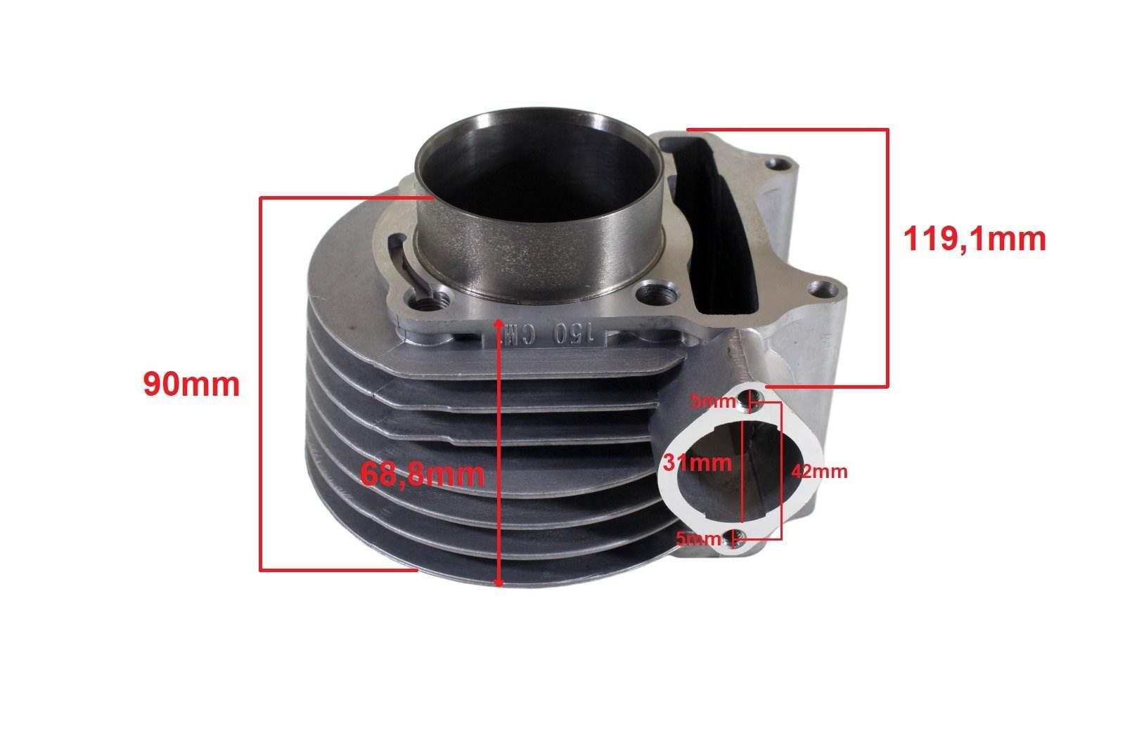 Cylinder Gy6-150 Atv 150 57.4Mm Pin 15Mm Kpl. Win - zdjęcie 3