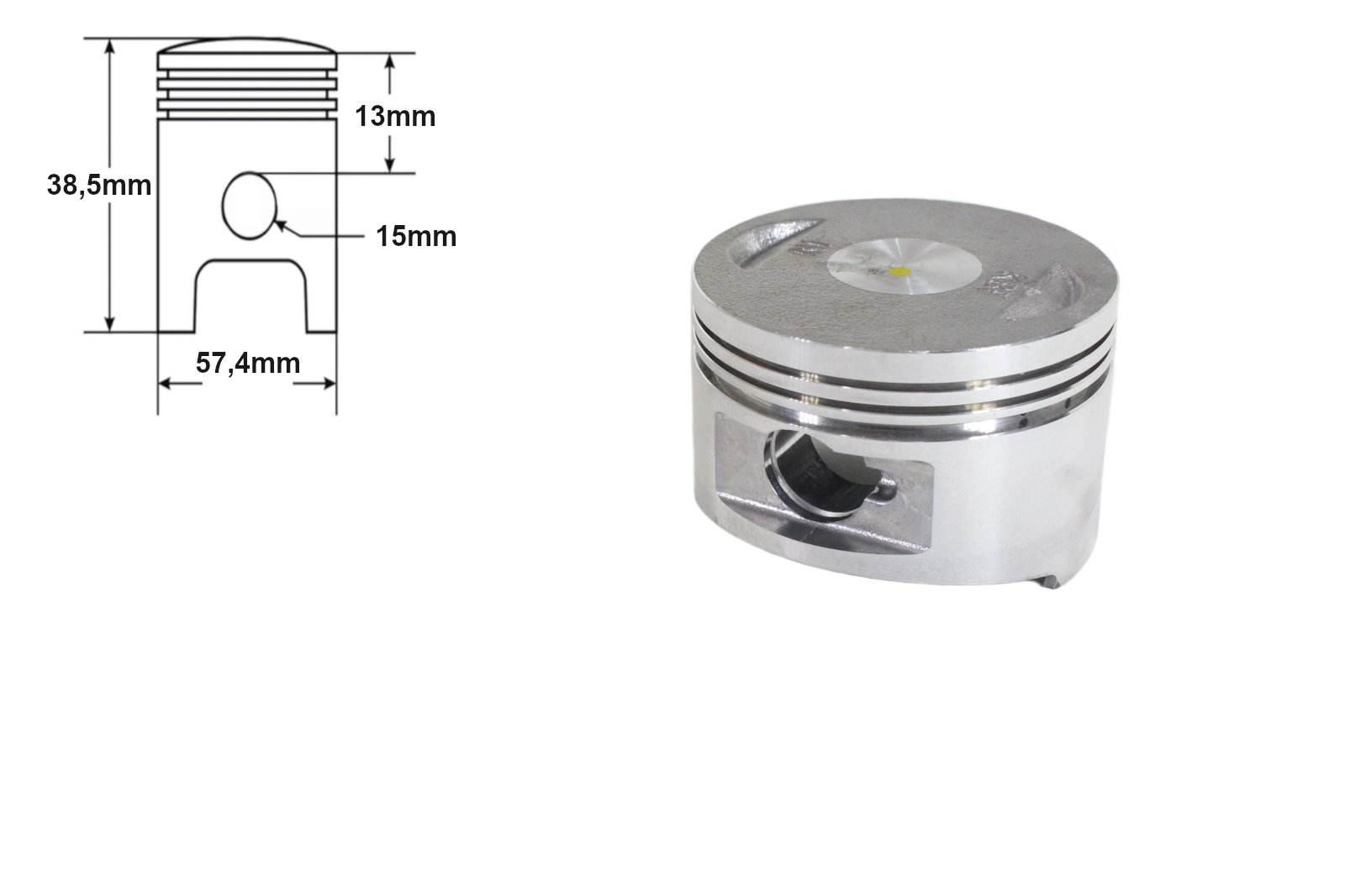 Cylinder Gy6-150 Atv 150 57.4Mm Pin 15Mm Kpl. Win - zdjęcie 5