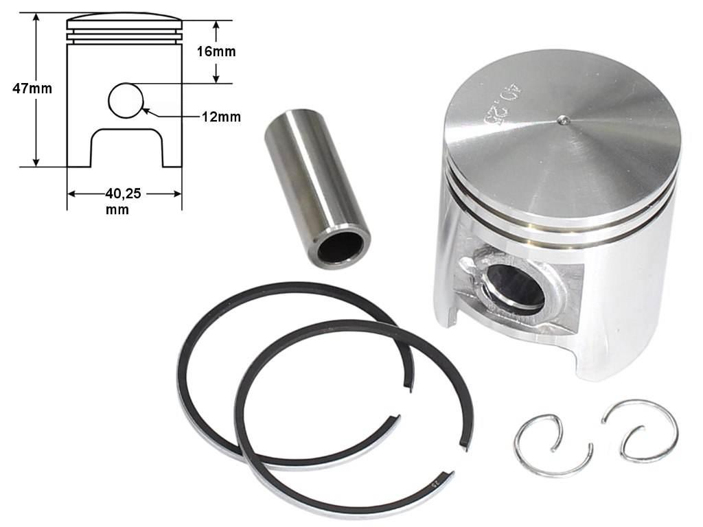 Tłok Peugeot Buxy 40,25Mm Pin 12Mm 1 Szlif