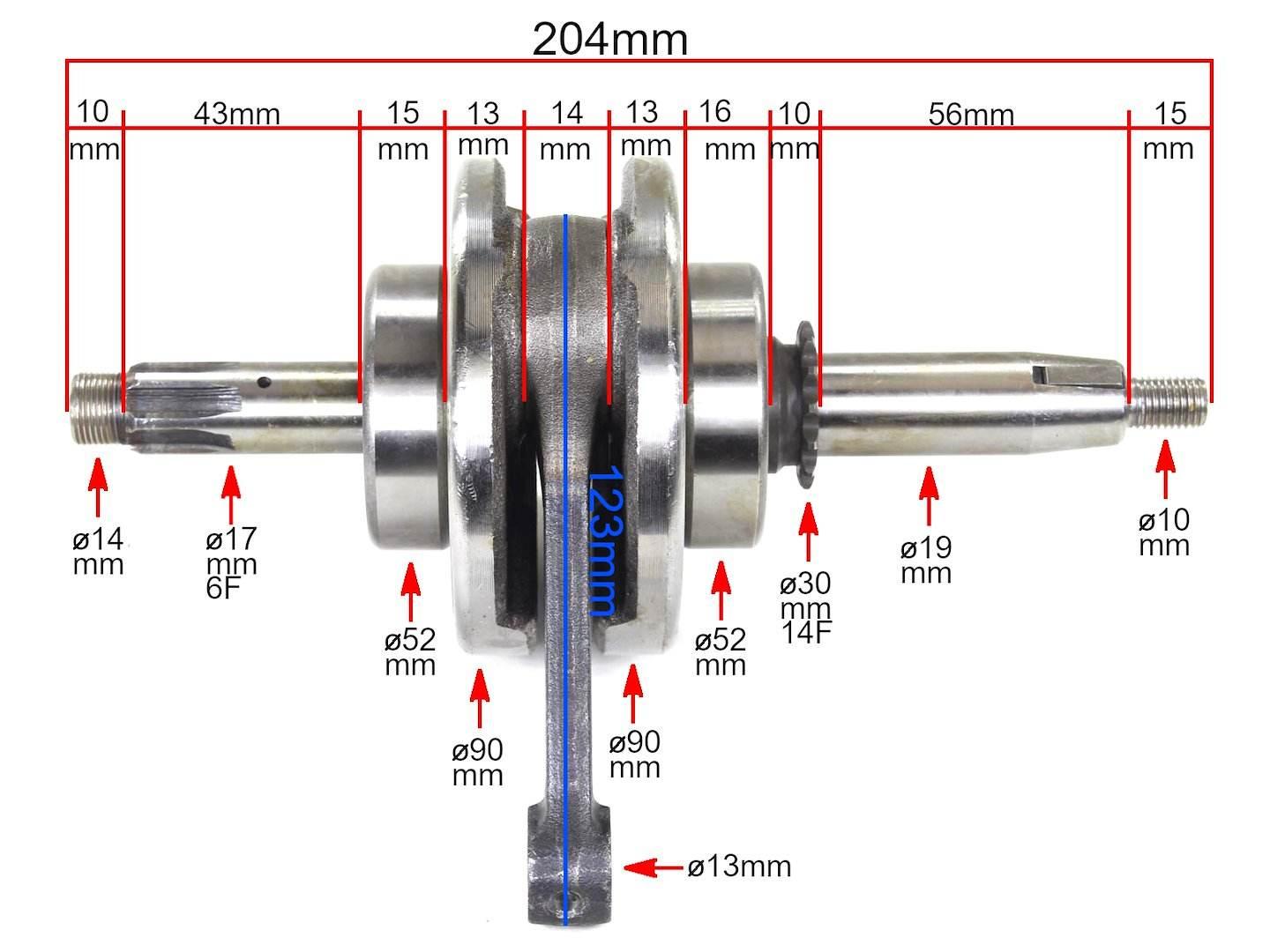 Wał Korbowy Atv 110/125 Cross Motorower 154Fmi