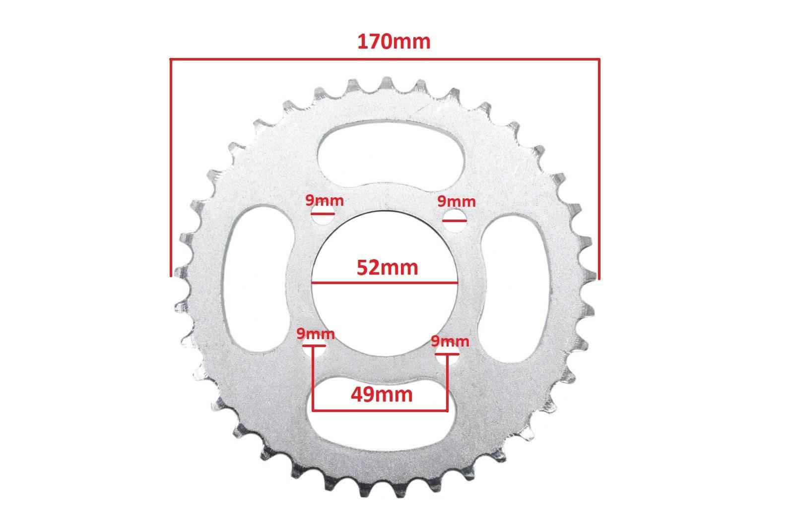 Zębatka Tył 420-43Z 52Mm Atv Cross 110/125 Bri - zdjęcie 2
