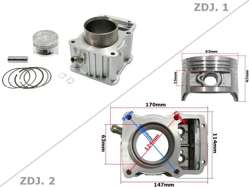 Cylinder Atv 200 Cg 63,5Mm Pin 15Mm Lc Bashan