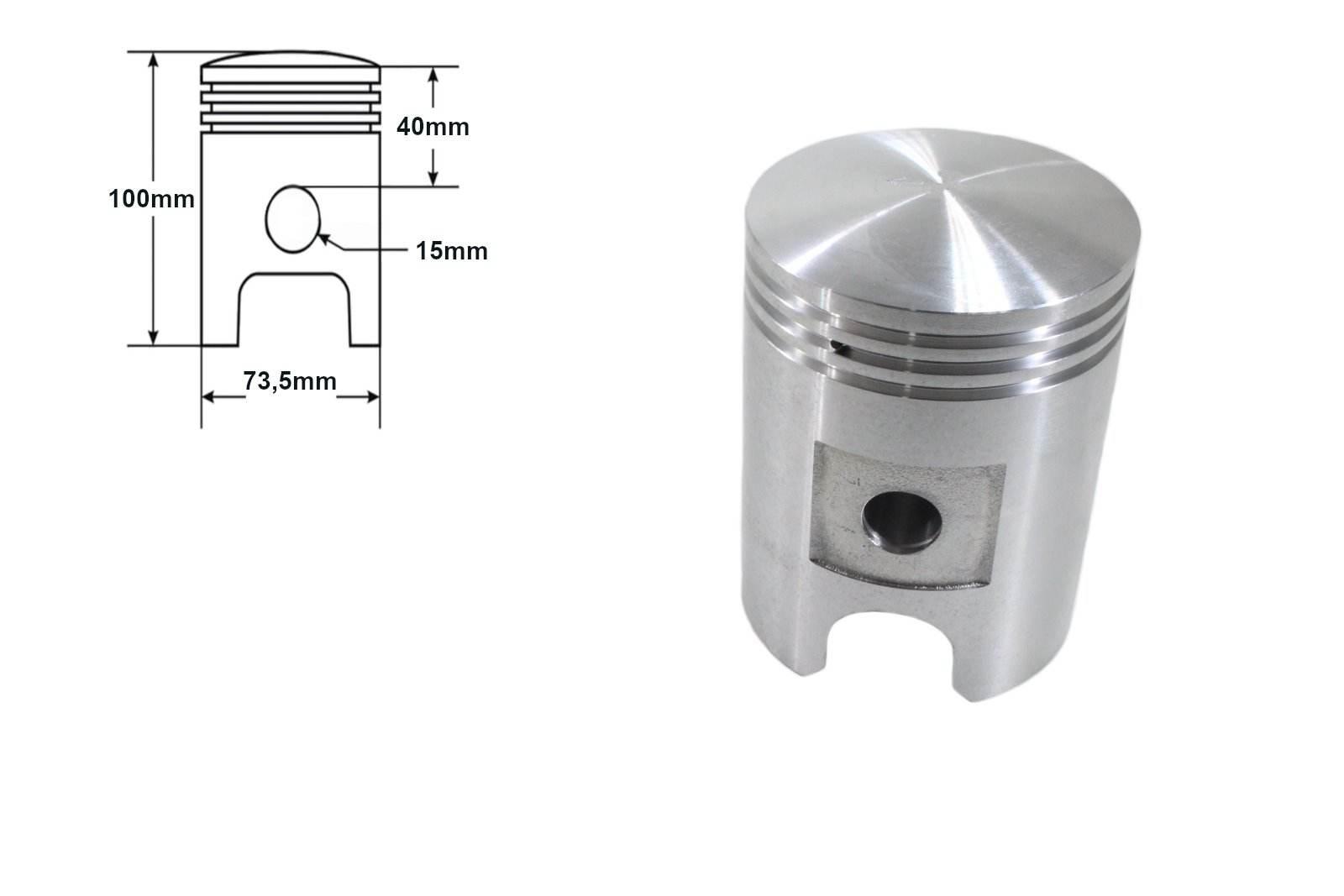 Tłok Iż 350/Dkw 3 Szlif 73,50Mm Duells Di - zdjęcie 2
