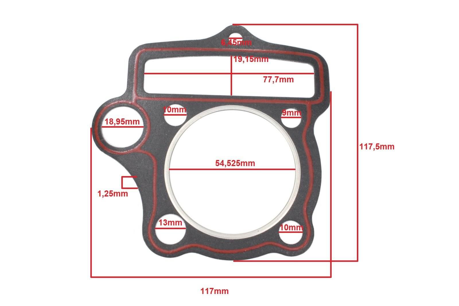 Uszczelka Atv 125 Głowicy I Cylindra 54Mm - zdjęcie 2