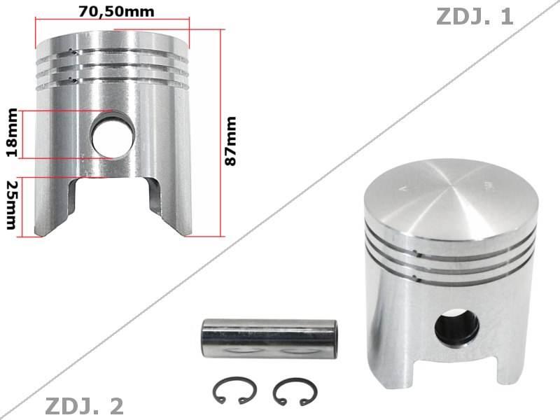 Tłok Mz Ts 250 70,50 3-Szlif Std