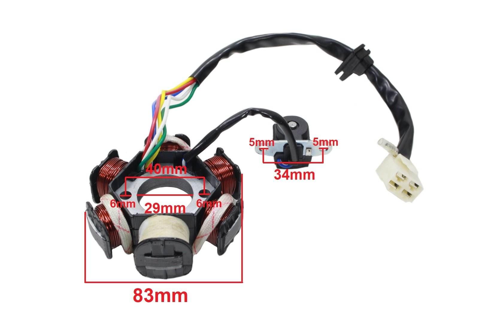 Aparat Zapłonowy Stator Atv 50/110/125 6 Cewek Bri - zdjęcie 2