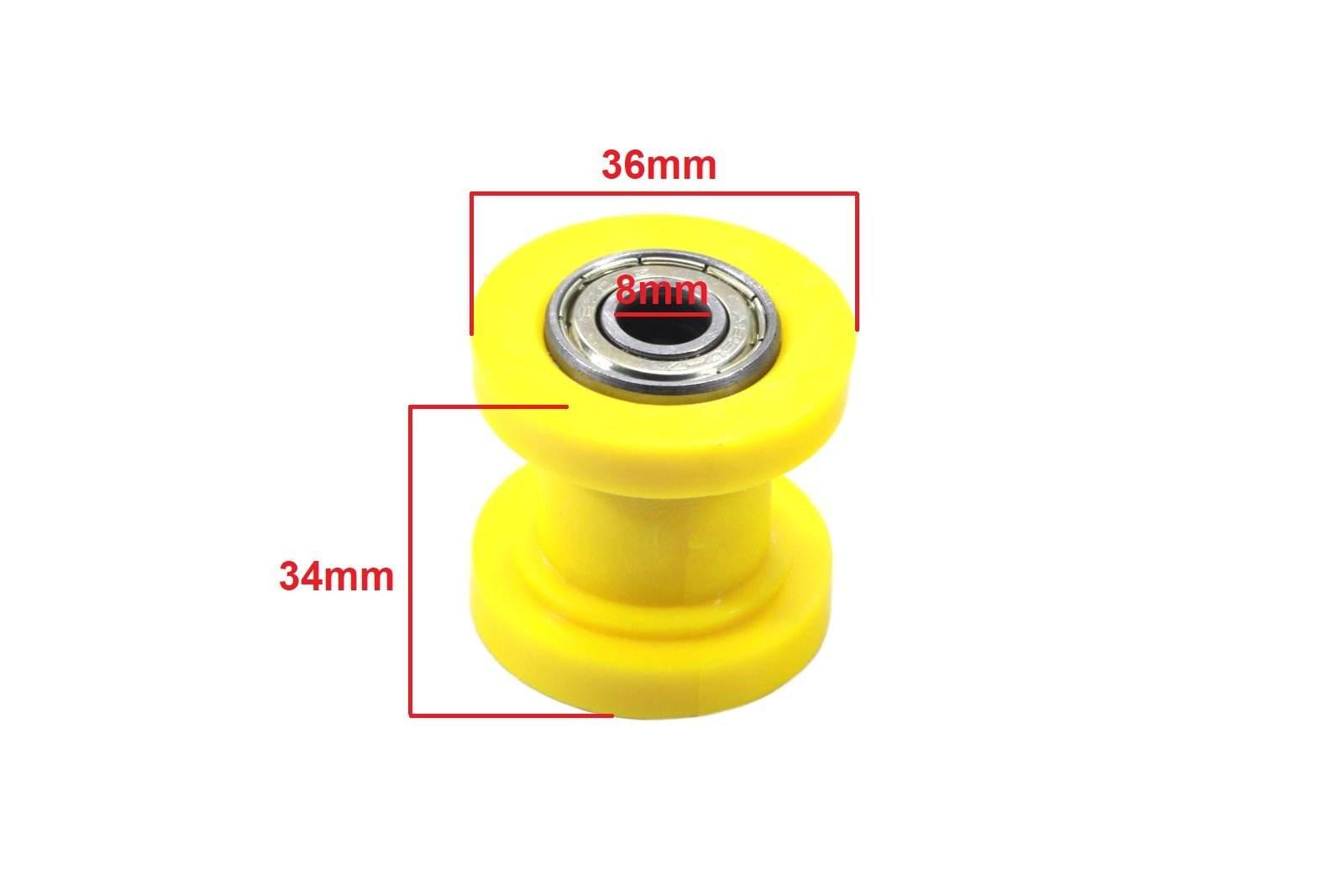 Rolka Napinacza Łańcucha Napędowego 8Mm Żółta Bri - zdjęcie 2
