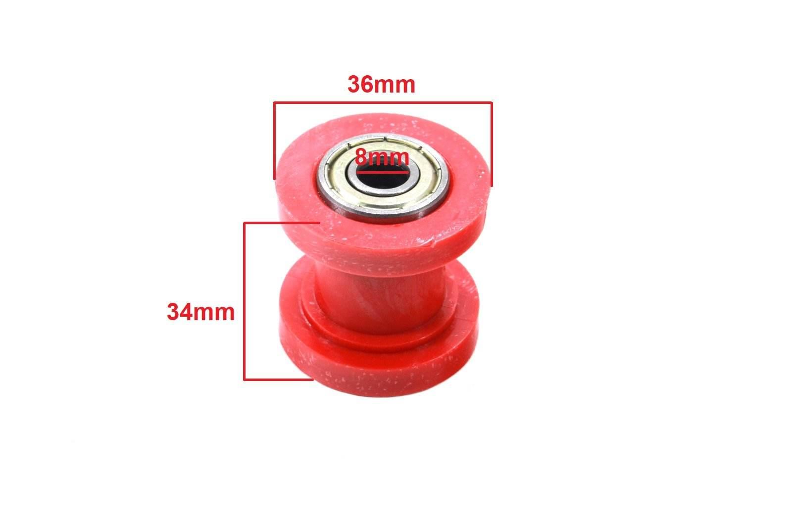 Rolka Napinacza Łańcucha Napędowego 8Mm Czerwona Bri - zdjęcie 2