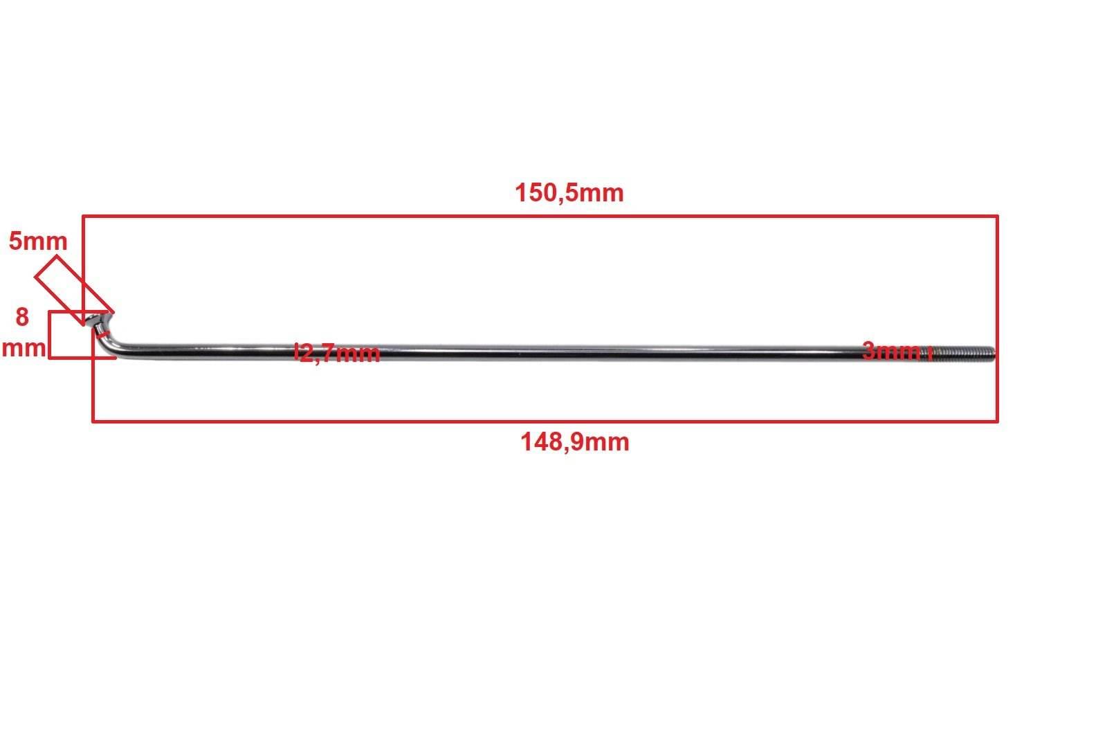 Szprychy Jawa 50 149X2,5Mm 36Szt. Chrom Duells Di - zdjęcie 2