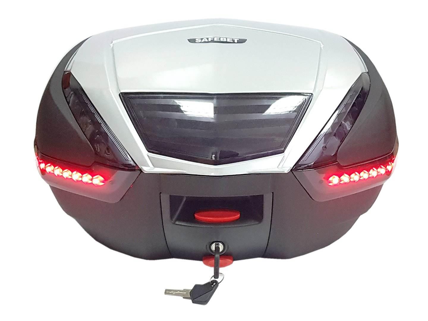 Kufer Centralny Hf E68 Silver 48L Światło Stop Led - zdjęcie 3