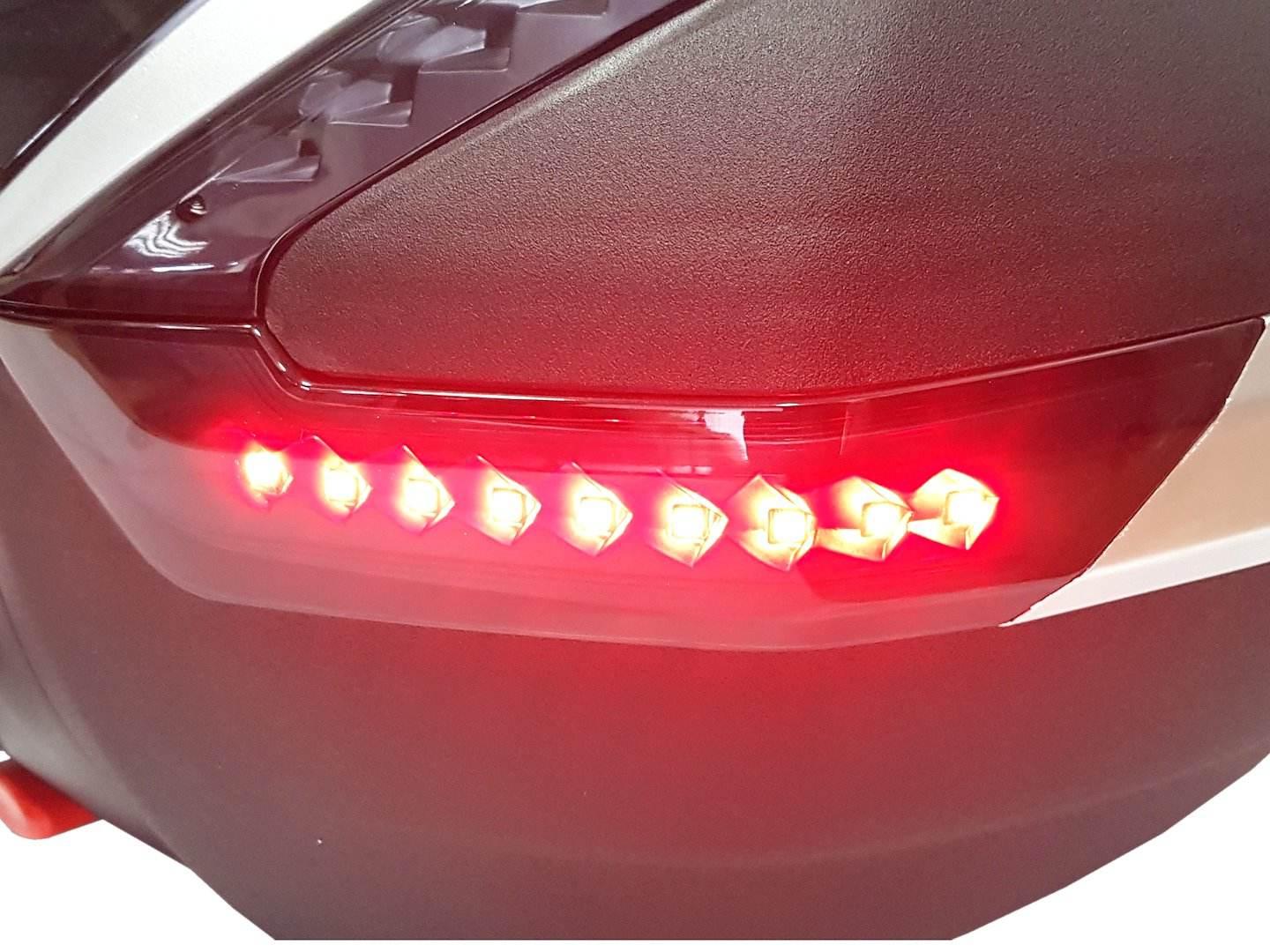 Kufer Centralny Hf E68 Silver 48L Światło Stop Led - zdjęcie 5