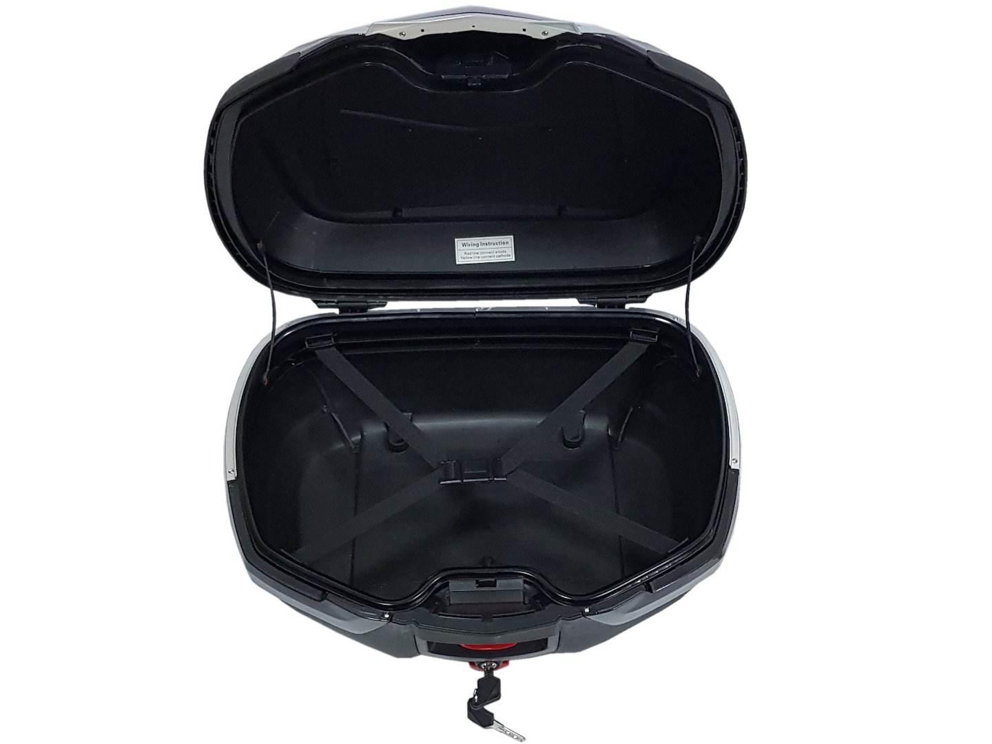 Kufer Centralny Hf E68 Silver 48L Światło Stop Led - zdjęcie 9