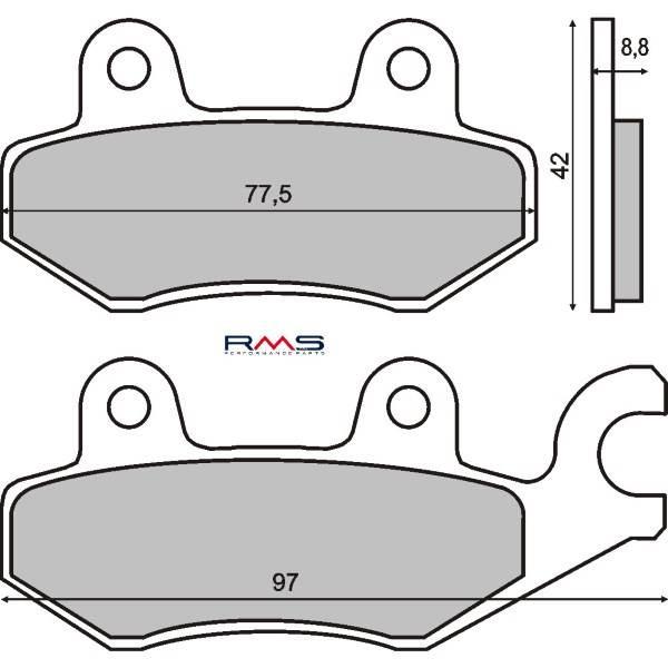 Klocki Hamulcowe Rms Pasujące Do Modeli: Aeon-Elite Cpi-X-Large Daelim-Es/S - zdjęcie 2
