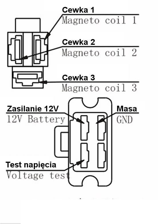 Regulator Napięcia Atv Ch125 6 Kabli Jt - zdjęcie 3