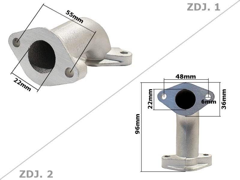 Króciec Gaźnika Atv 110/125 H-96Mm Fi 22Mm Rob