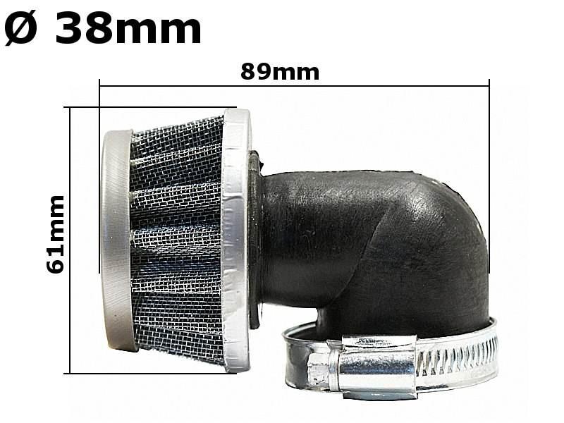 Filtr Powietrza Stożek Fi - 38Mm Kąt 90° Atv 125 Rob