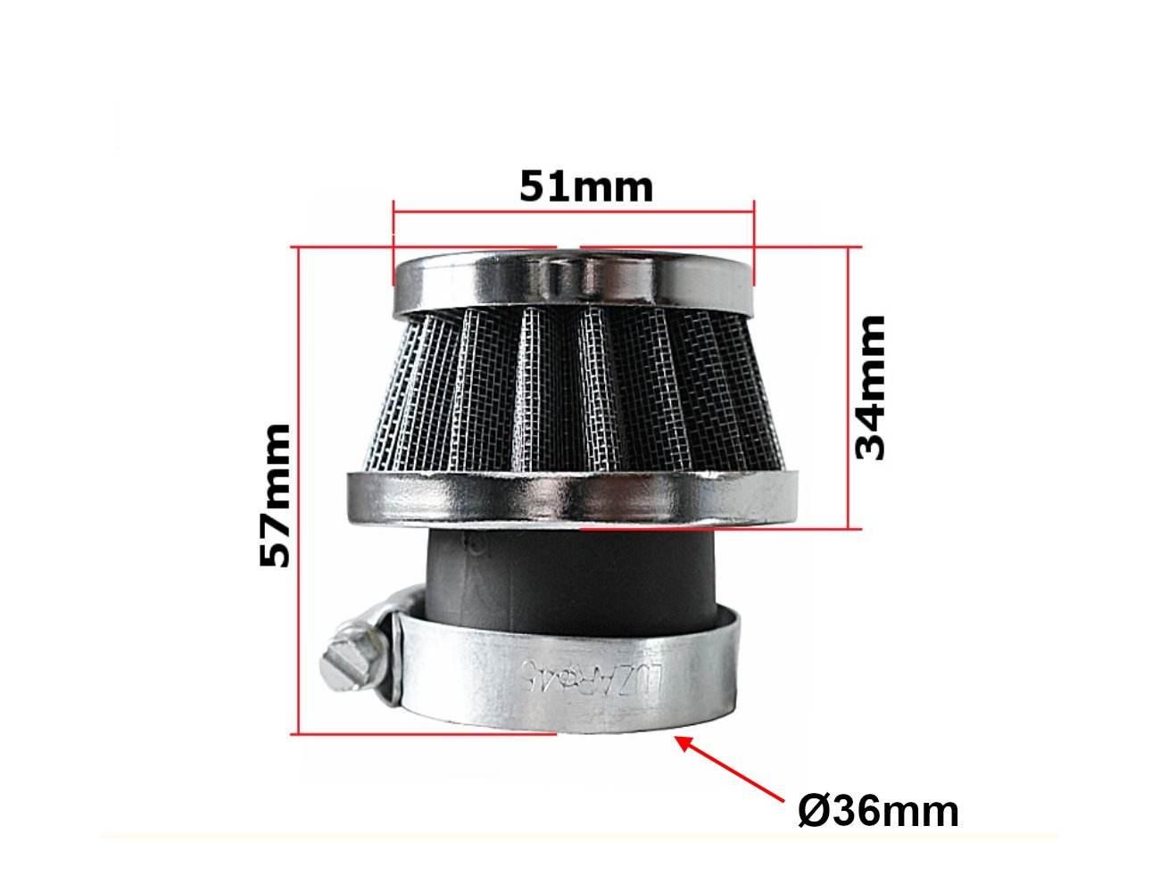 Filtr Powietrza Stożek Fi - 36Mm Atv 125 Krótki Hb