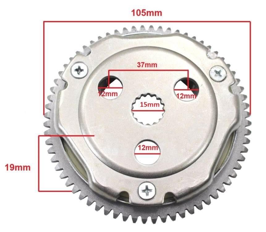 Sprzęgło Rozrusznika Zipp Quantum 50 2T Fi 15Mm 15Z - zdjęcie 3