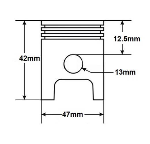 Cylinder Atv 70 47Mm Pin 13Mm Street Zestaw Z Głowicą Tz Silnik Poziomy Z O - zdjęcie 6
