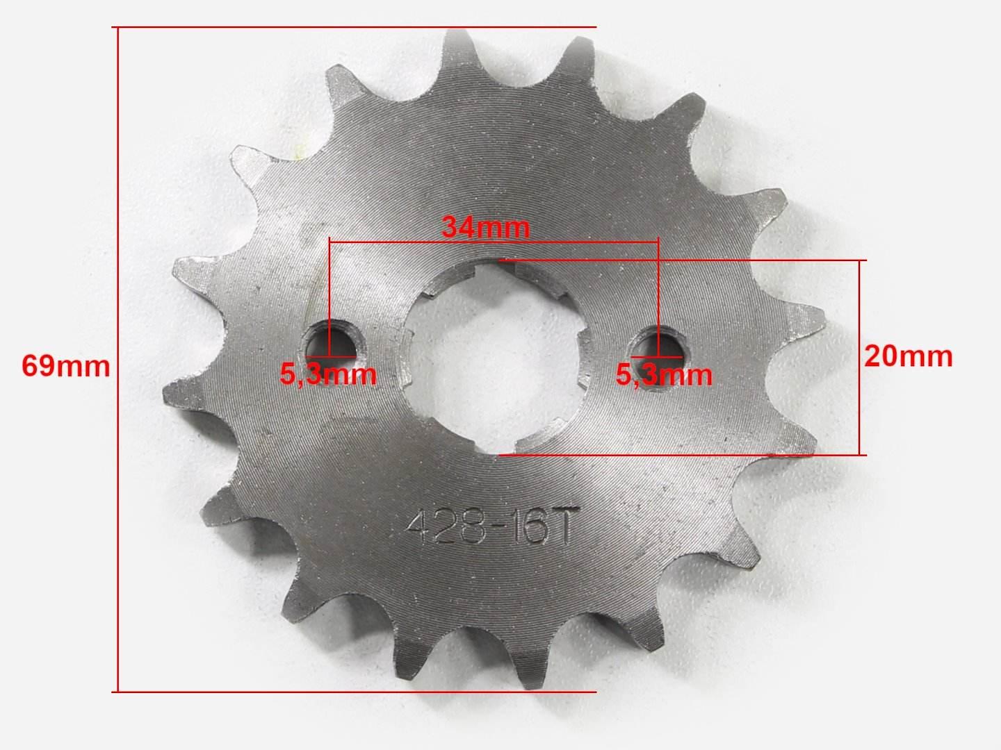 Zębatka Przód 428-16Z 17X20Mm Atv 250 Cg