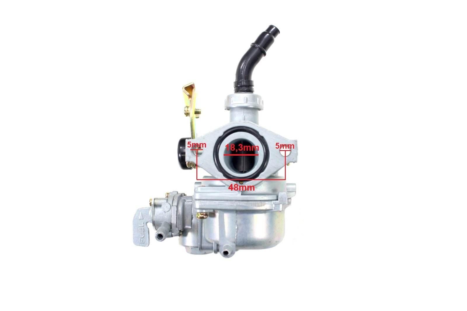 Gaźnik Atv 110/125 Ssanie Na Linkę + Kranik 19Mm Ru Silnik Poziomy Z Oznacz - zdjęcie 3