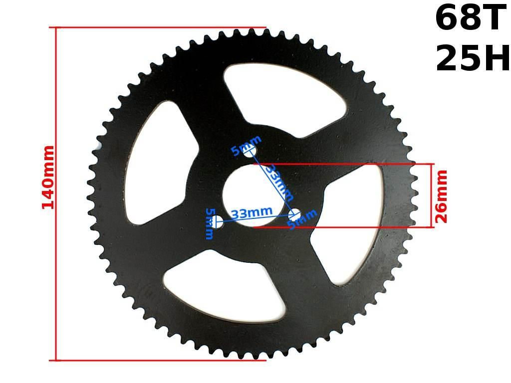 Zębatka Tył Pocket 25H 68Z 26Mm Hb
