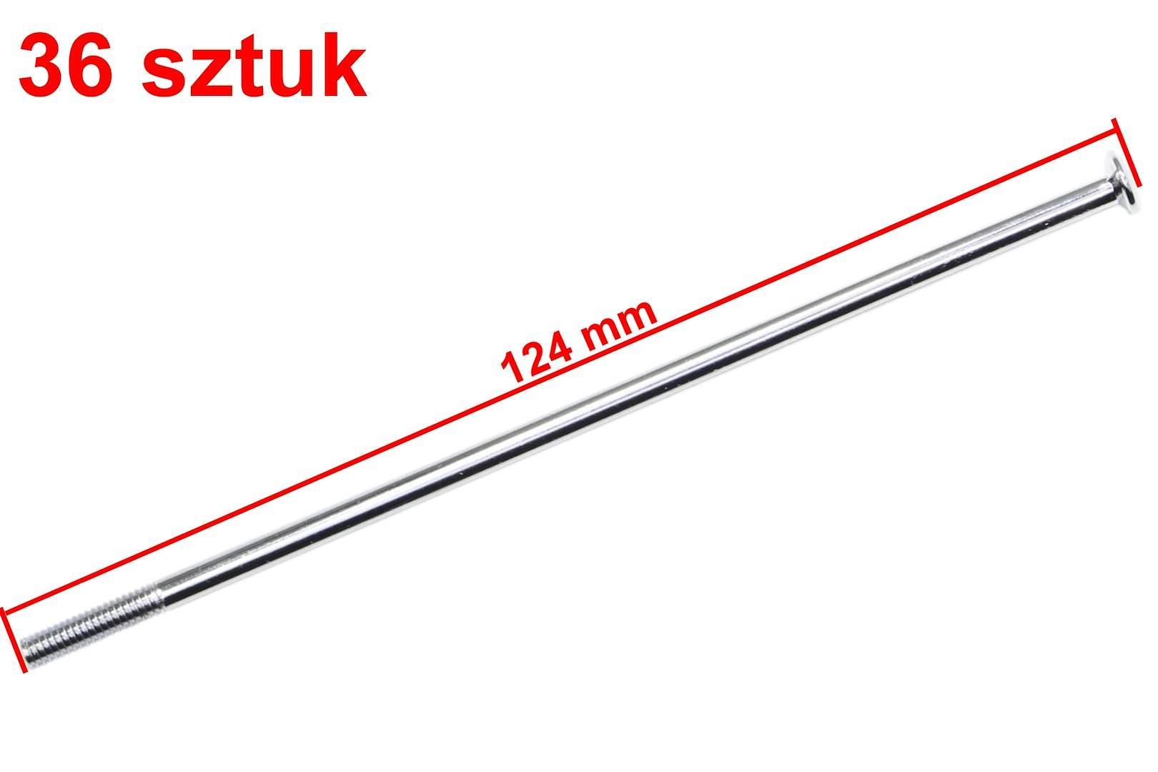 Szprychy Mz Etz Es Ts 250 Koła Tył 16'' 121Mm Chrom 36Szt. - zdjęcie 2