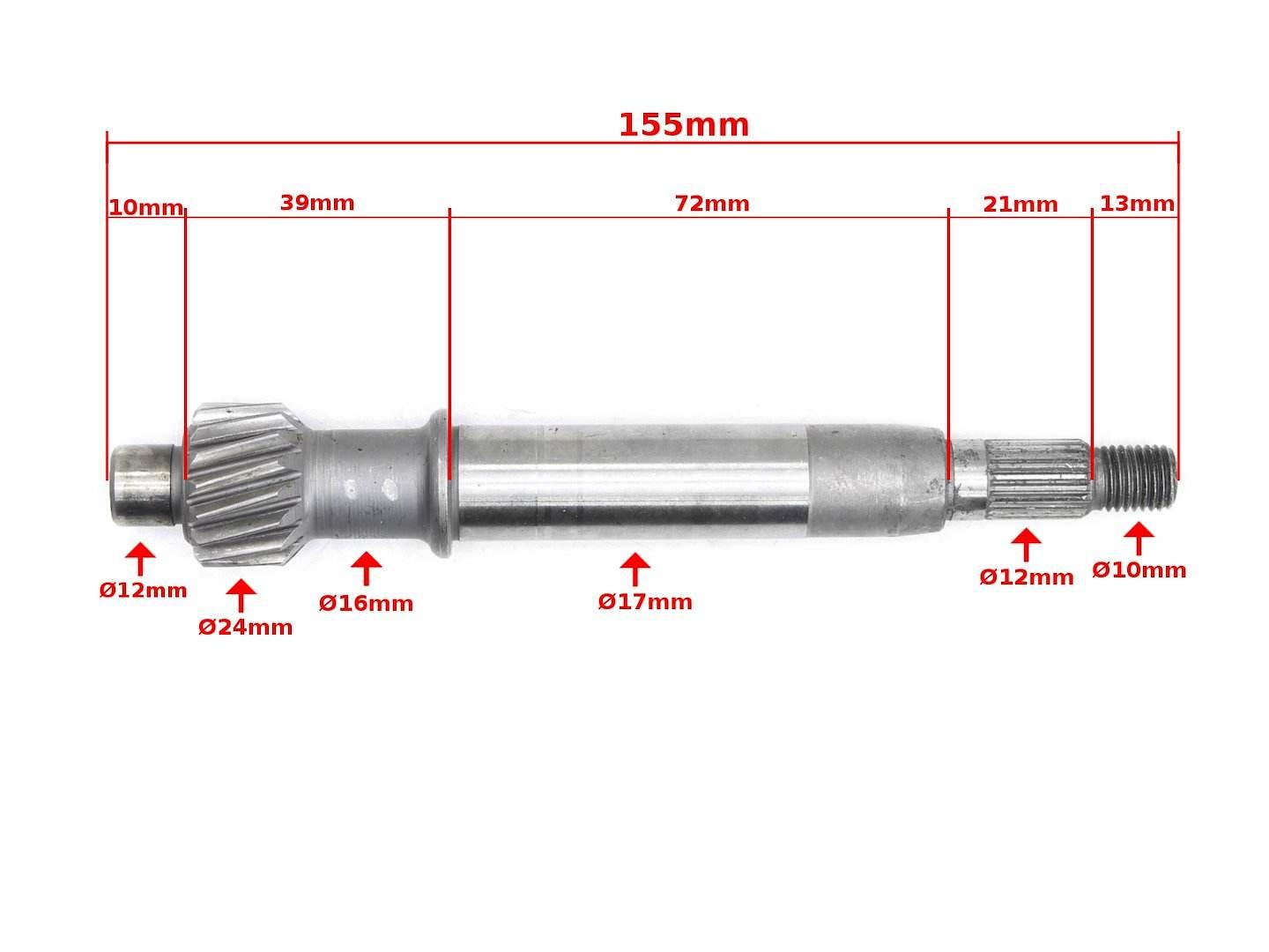 Wałek Przekładni Gy6 Sprzęgła 155Mm