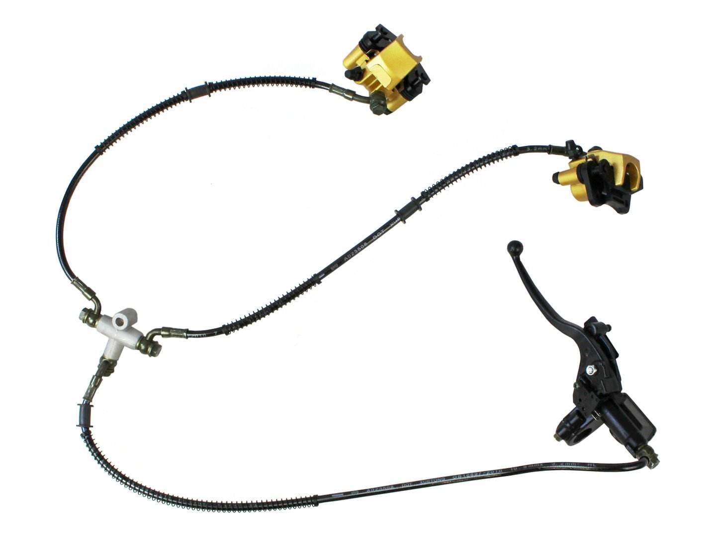 Hamulec Kompletny Atv 125/150 Dwa Zaciski Przód Z Mocowaniem Lusterka Hb
