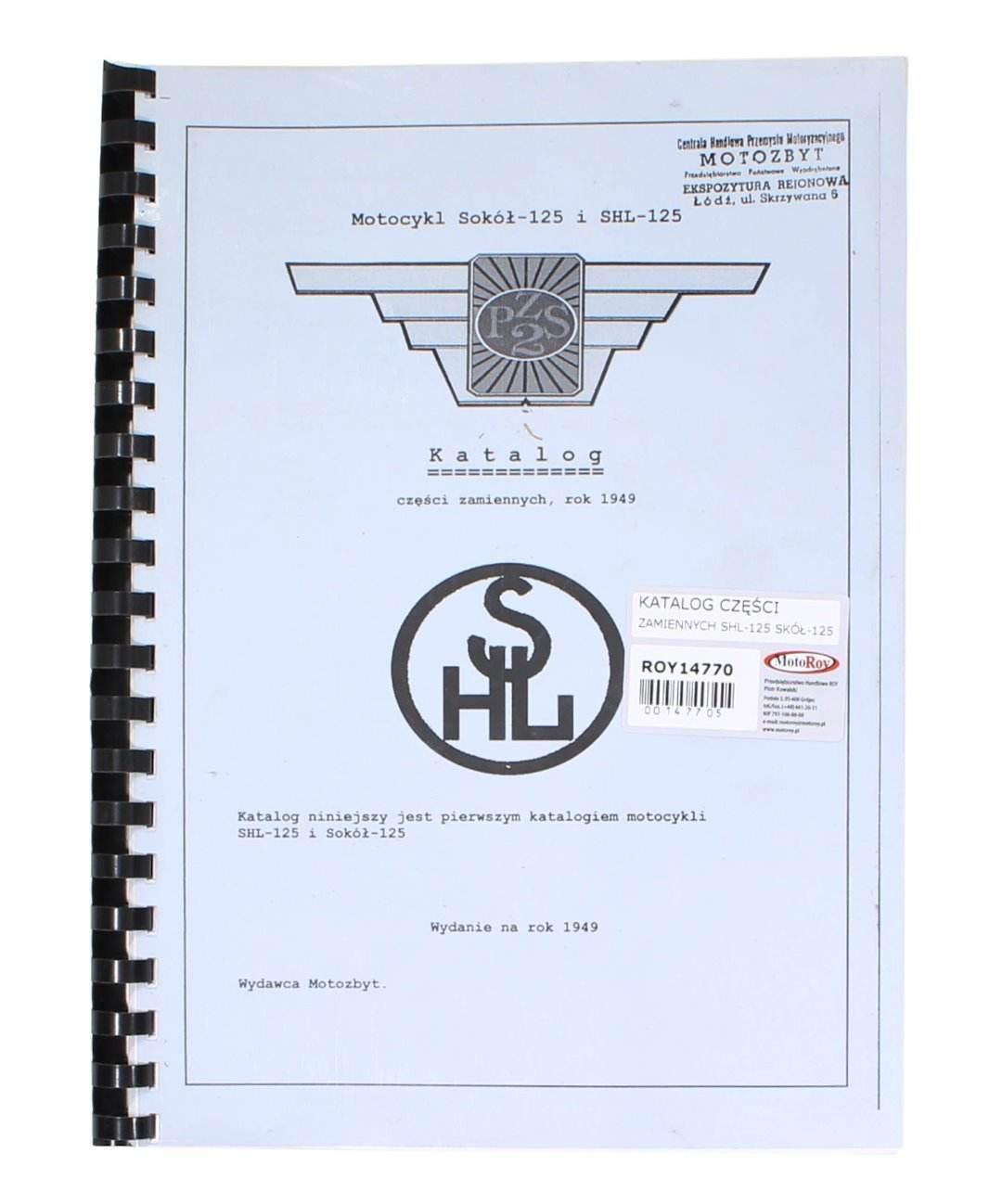 Katalog Części Zamiennych Shl M04 125 Sokół 125