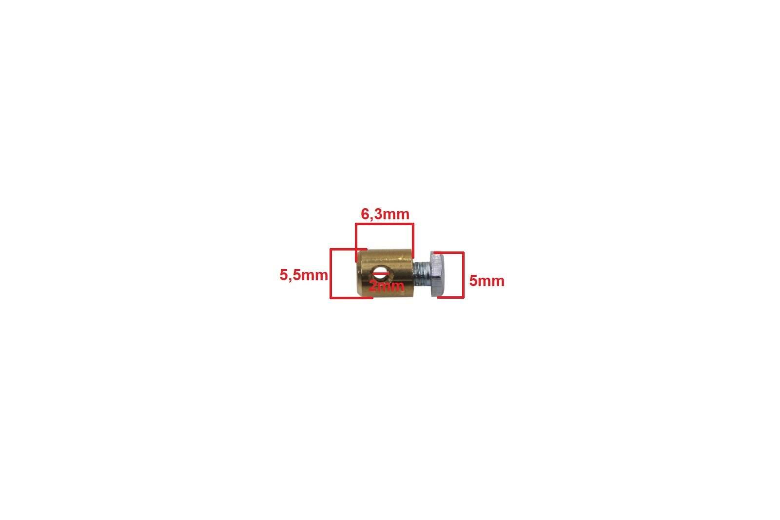 Nypel Baryłka Linki Gazu 5,5X6Mm M3 Rms - zdjęcie 2