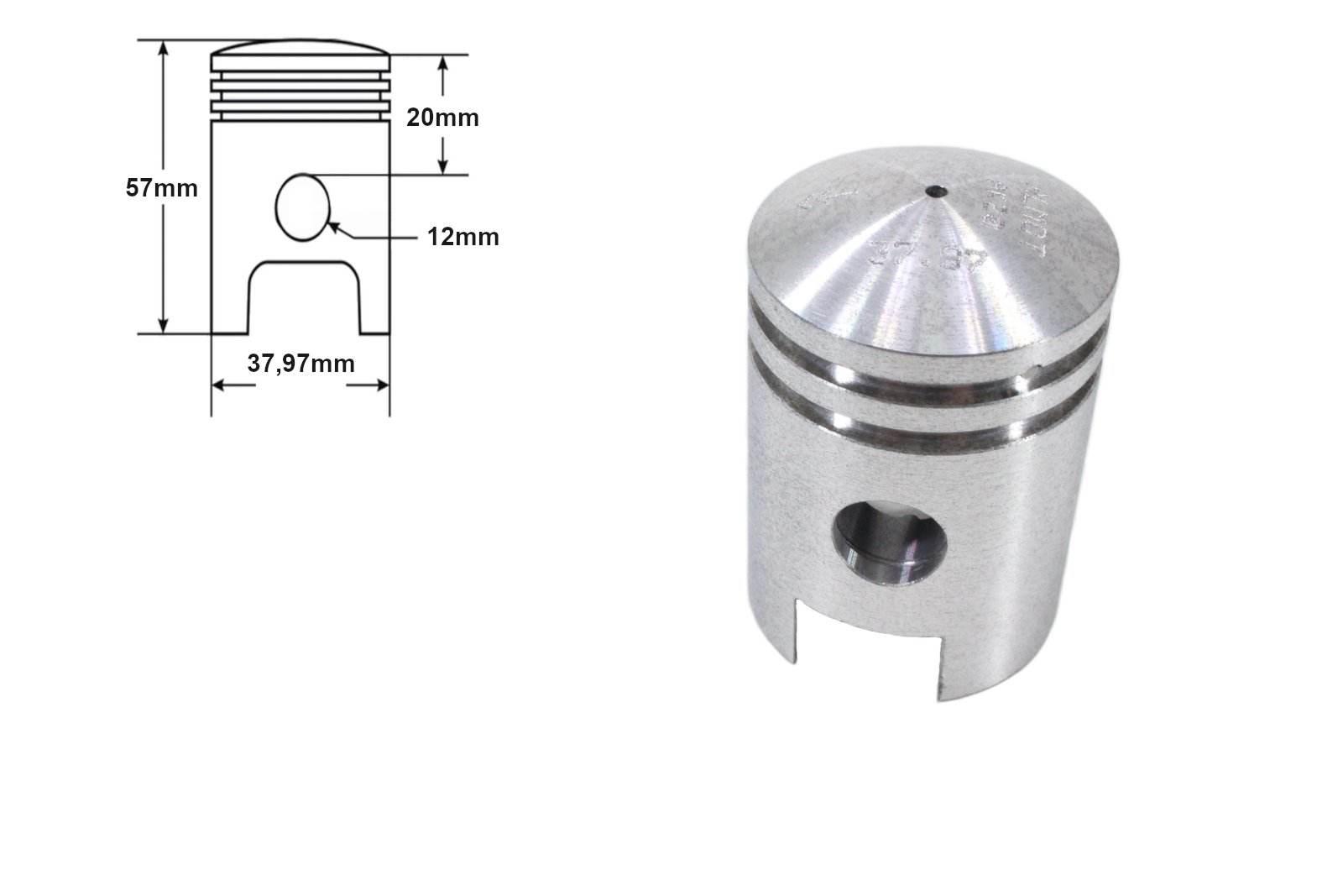 Cylinder Romet Komar 50 38Mm S38 Kpl. Alm - zdjęcie 6