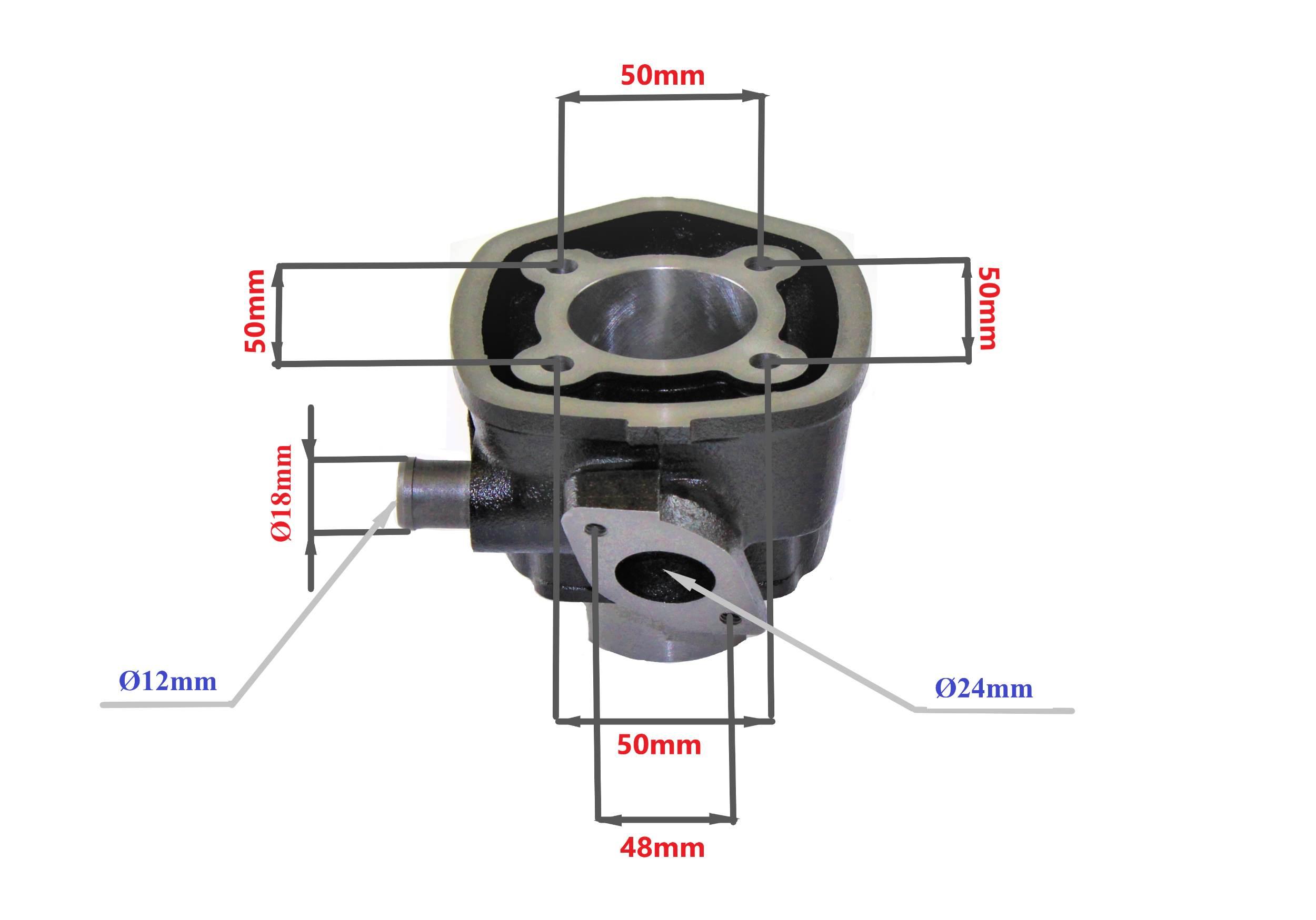Cylinder żeliwny z głowicą power force aprilia sr benelli 491 yamaha - zdjęcie 2