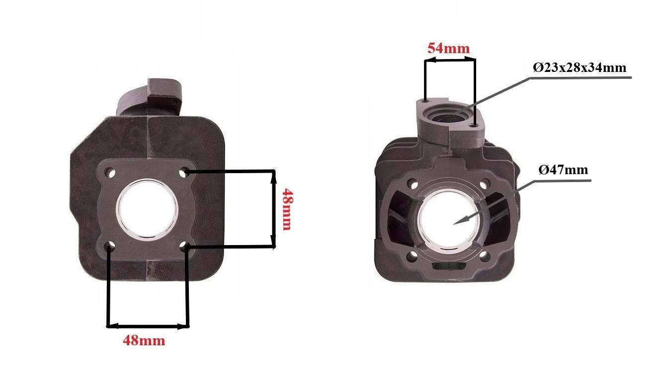 Cylinder żeliwny z głowicą power force peugeot buxy speedfight vivacity