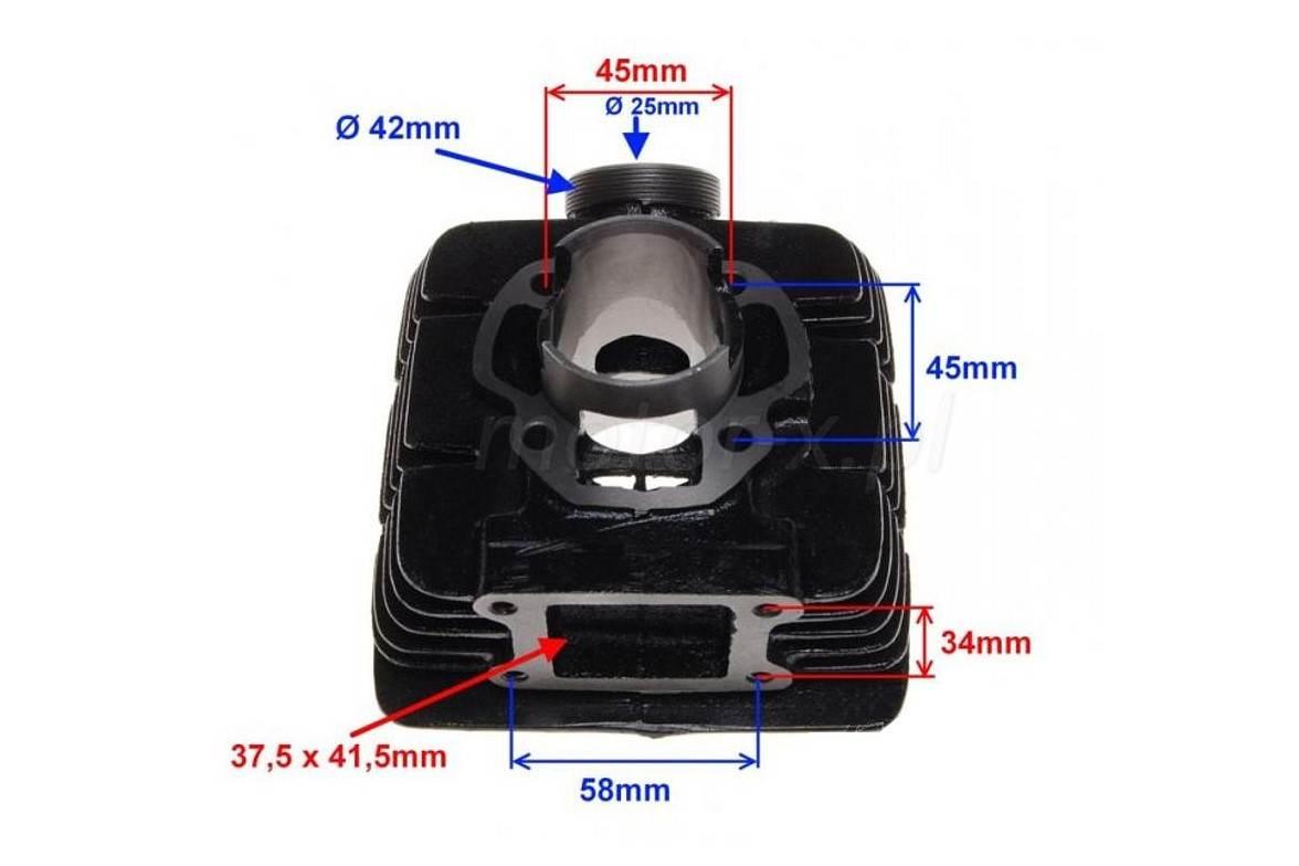Cylinder żeliwny power force yamaha dt50 mx 43mm 2t PF 10 008 0102 - zdjęcie 2