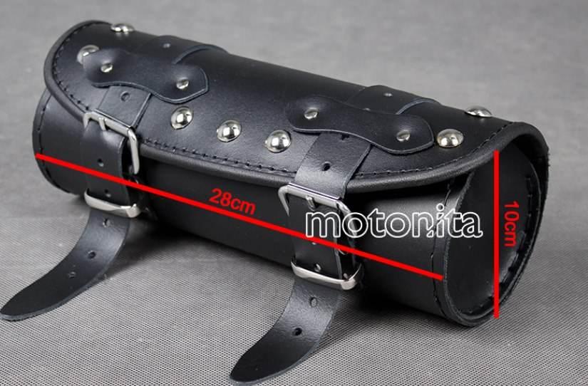 Piórnik, Rolka Nal 28Cm Skóra Naturalna Z Ćwiekami - zdjęcie 2