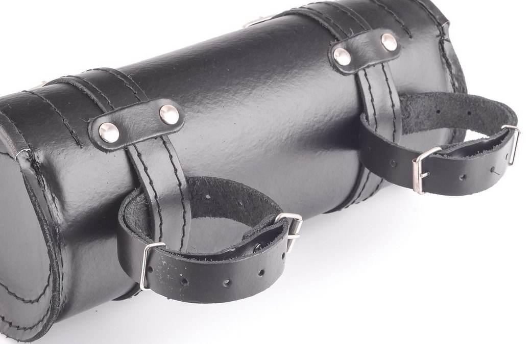 Piórnik, Rolka Nal 27Cm Skóra Naturalna Z Ćwiekami - zdjęcie 2