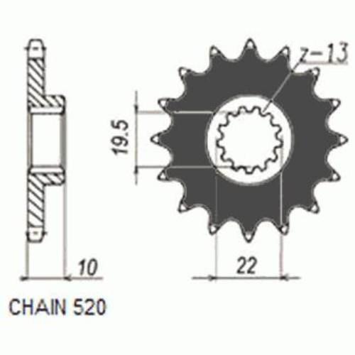 Zebatka napedowa sunstar sunf323-14