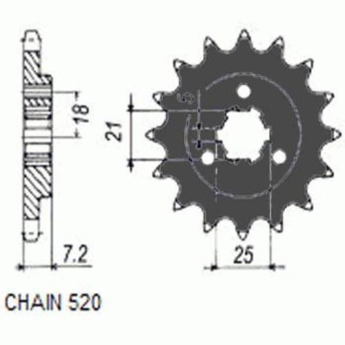 Zebatka napedowa sunstar sunf335-16