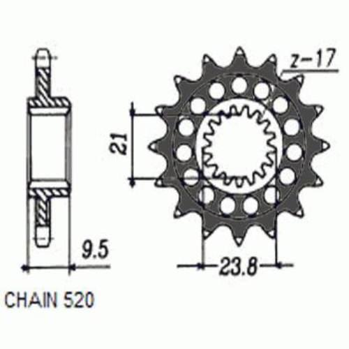 Zebatka napedowa sunstar sunf347-14