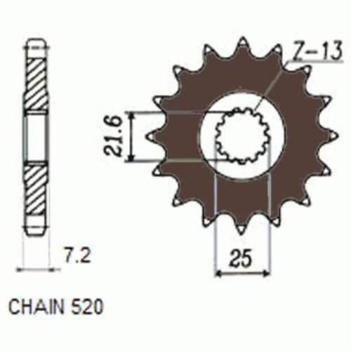 Zebatka napedowa sunstar sunf373-16