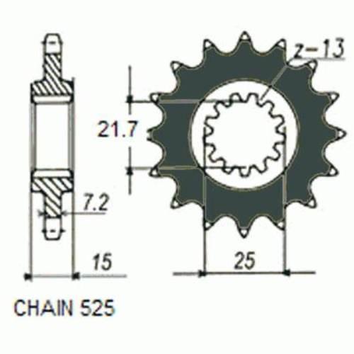 Zebatka napedowa sunstar sunf417-15