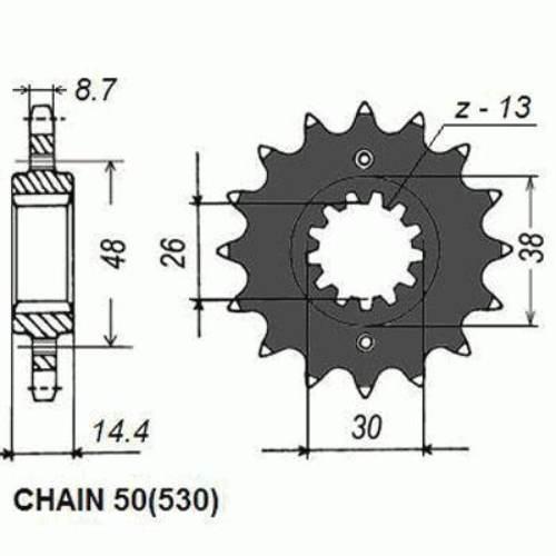 Zebatka napedowa sunstar sunf512-17