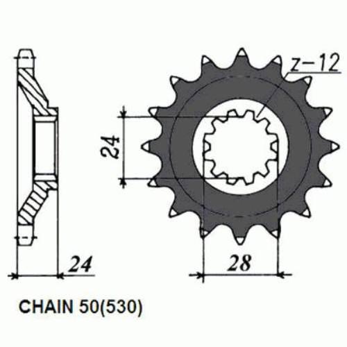 Zebatka napedowa sunstar sunf525-18 (wycofana z produkcji)