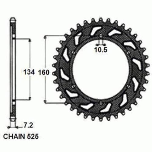 Zebatka napedzana stalowa sunstar sunr1-4633-46