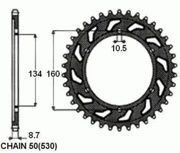 Zebatka napedzana stalowa sunstar sunr1-5635-43