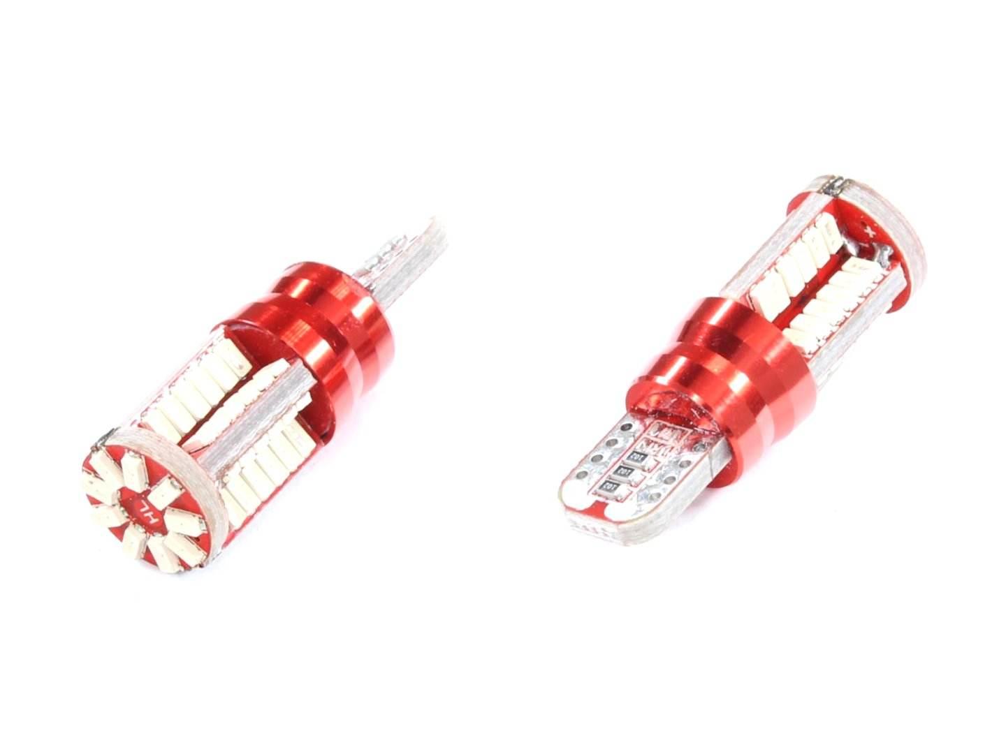 Żarówka 12V Led T10-3014-57Smd Czerwona (Brak Ece)