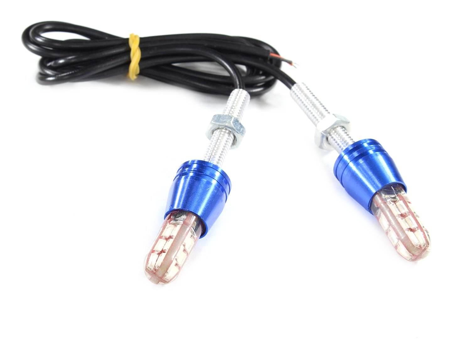Żarówka 12V Led Nakrętka M5X25Mm 24Smd Niebieska (Brak Ece)