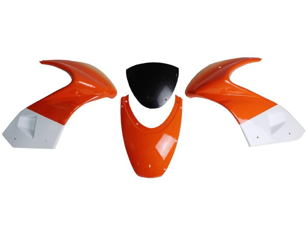 Plastik Czasza Przód Pocket Orange/White Hb